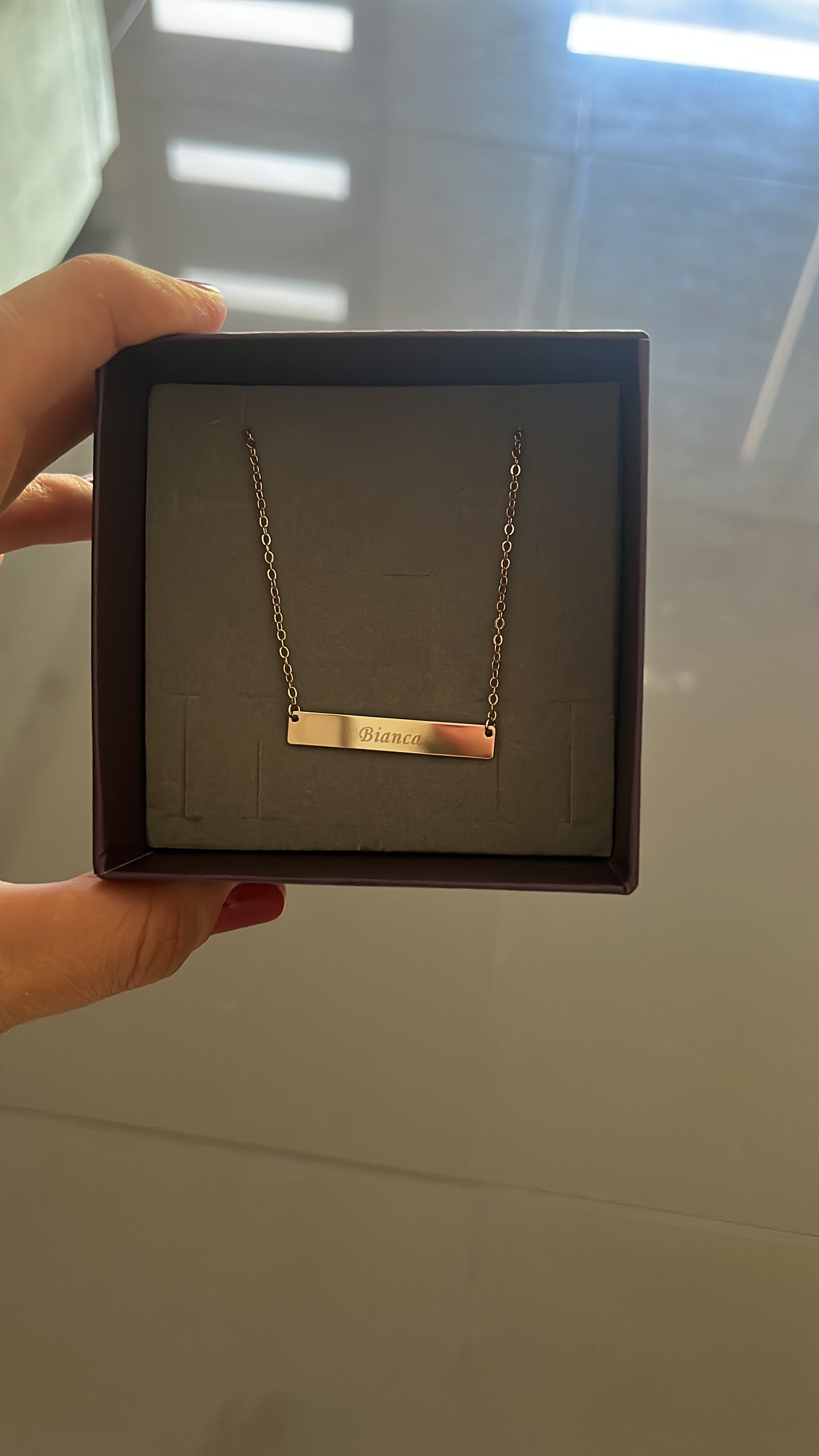 Choker with customizable pendant plate, 18K gold plated - 5326235000