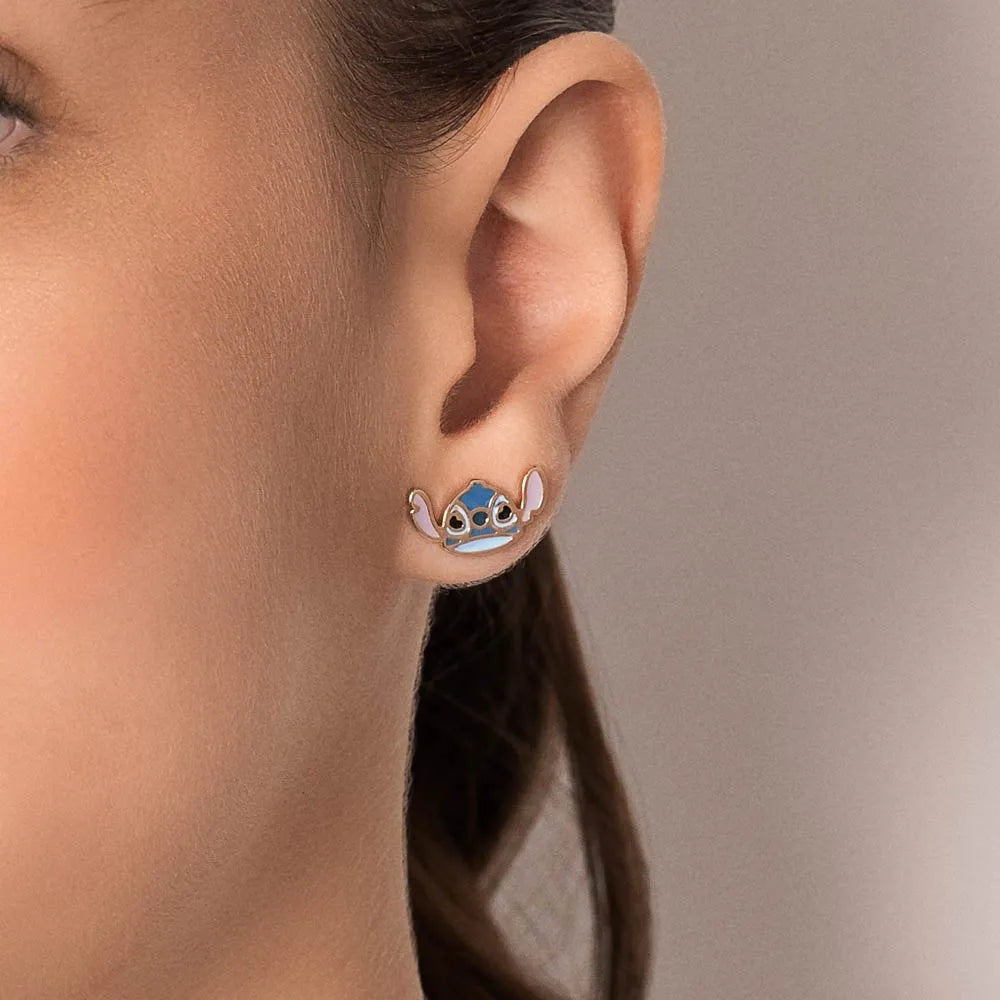 18K GOLD-PLATED STITCH EARRING WITH RESIN APPLICATION - 52734614