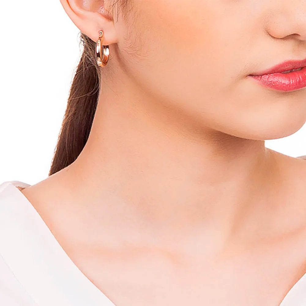 18K GOLD PLATED HOOP EARRINGS - 52080700