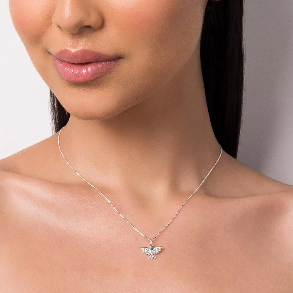 Holy Spirit Pendant in 925 Sterling Silver with Cubic Zirconia - 840046