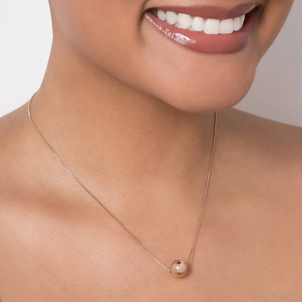 18K GOLD PLATED CHOKER WITH SPHERE PENDANT - 53254900