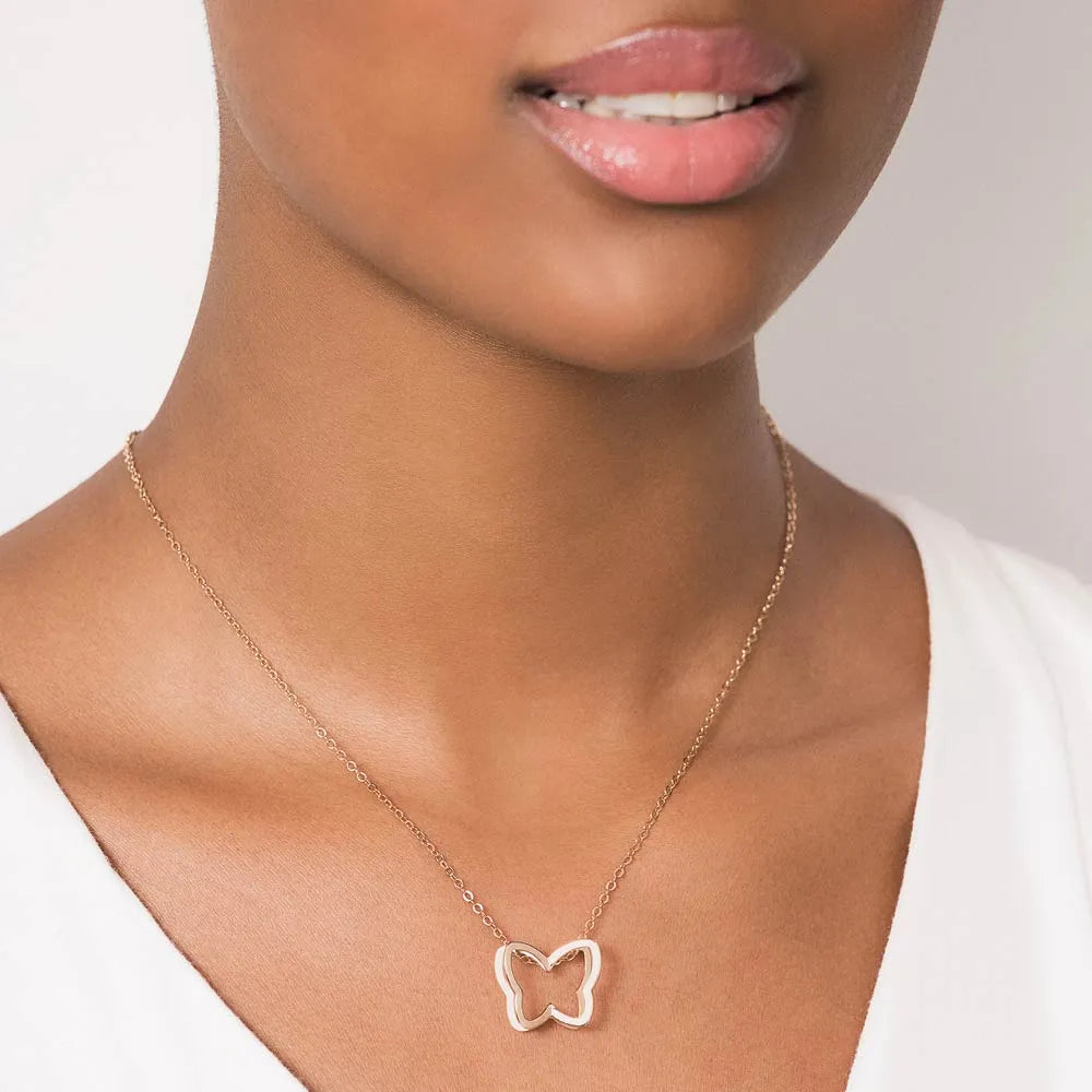 18K GOLD PLATED BUTTERFLY PENDANT CHOKER - 5325615000