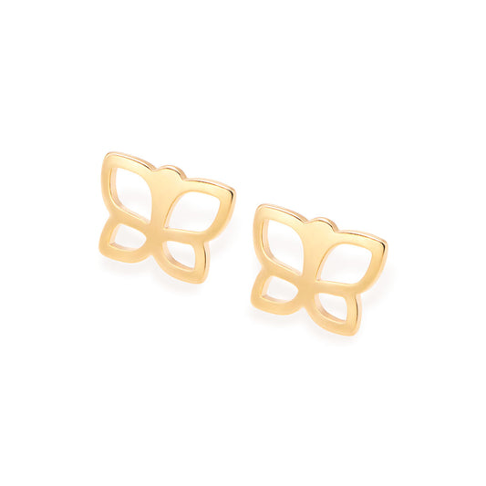 Butterfly earring plated in 18k gold - 52656000