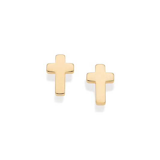 18K GOLD PLATED CROSS EARRINGS - 52744000