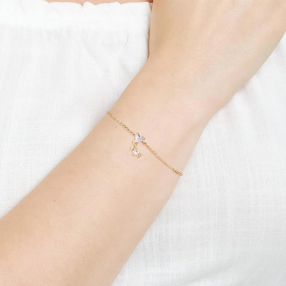 Mother of a Boy Bracelet, 18K Gold Plated with Cubic Zirconia - 552003