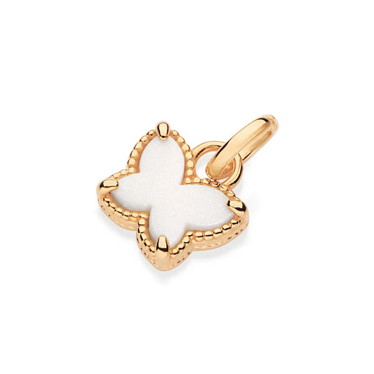 BUTTERFLY PENDANT WITH 18K GOLD-PLATED ACRYLIC - 54293606