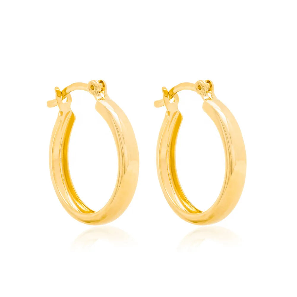 18K GOLD PLATED HOOP EARRINGS - 52080700