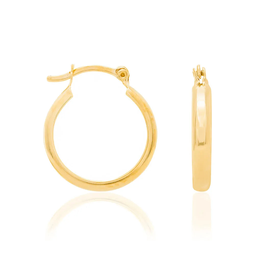 18K GOLD PLATED HOOP EARRINGS - 52080700
