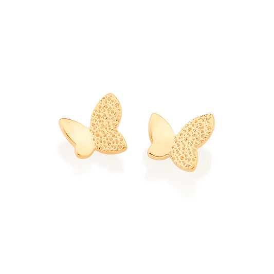 18K GOLD-PLATED BUTTERFLY EARRINGS - 52698900