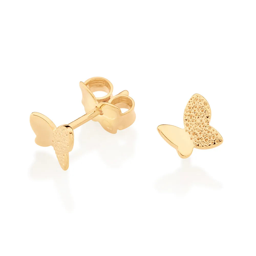 18K GOLD-PLATED BUTTERFLY EARRINGS - 52698900