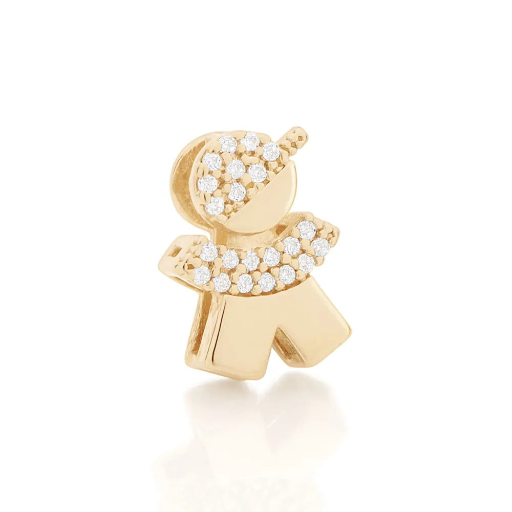 18K GOLD-PLATED PENDANT IN THE SHAPE OF A BOY WITH ZIRCONIA - 54214306