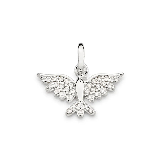 Holy Spirit Pendant in 925 Sterling Silver with Cubic Zirconia - 840046