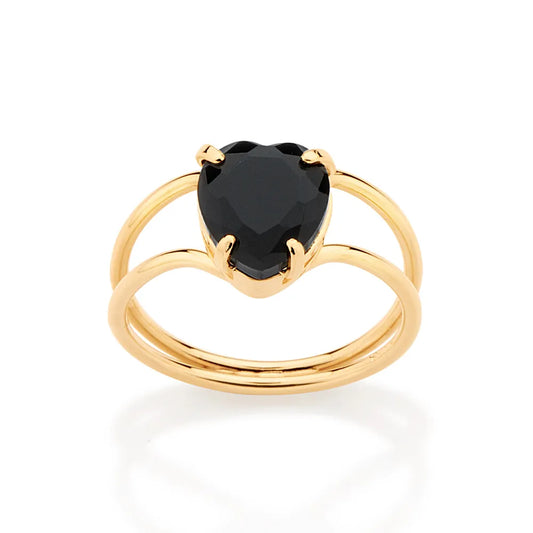 18K Gold Plated Heart Solitaire Ring - 513230