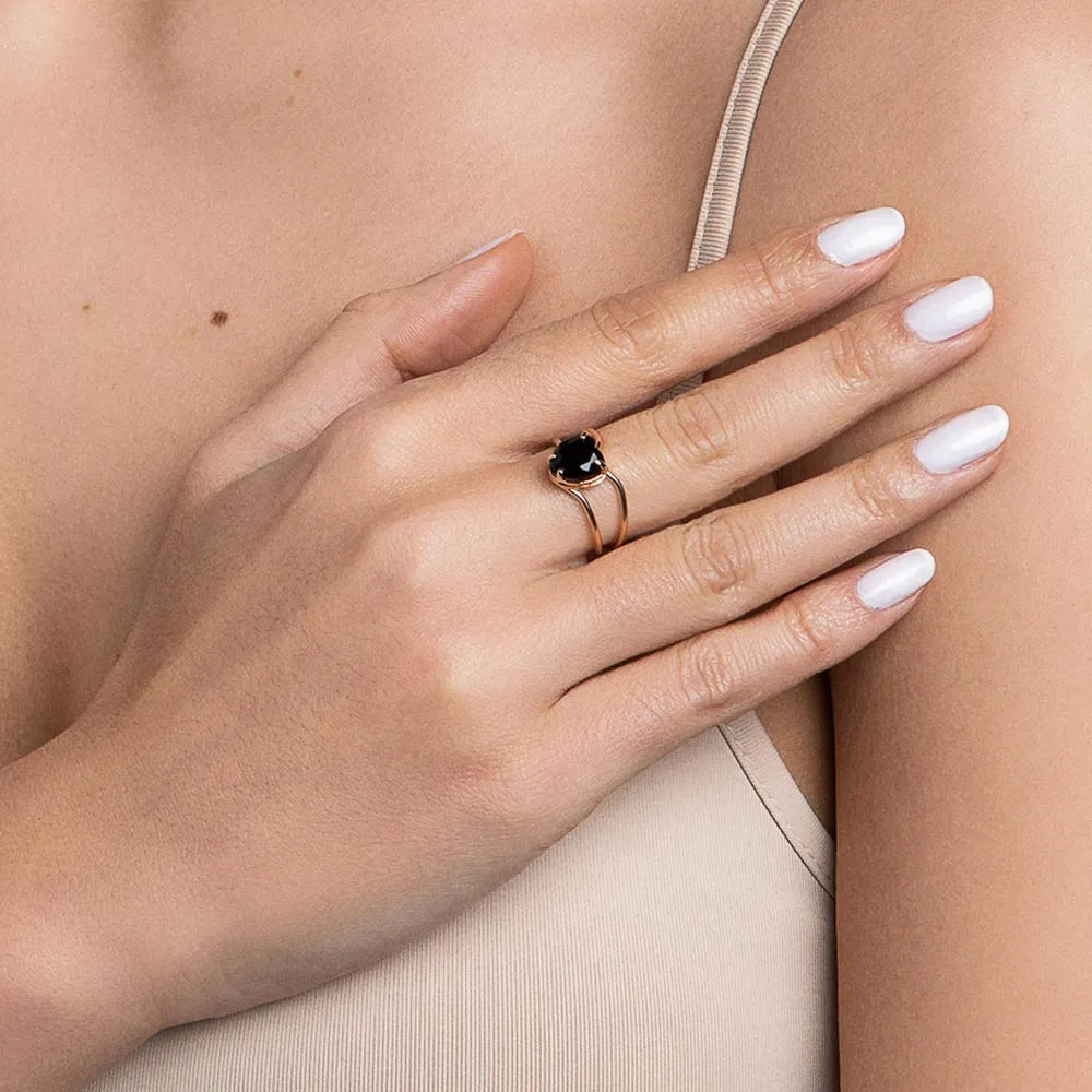 18K Gold Plated Heart Solitaire Ring - 513230