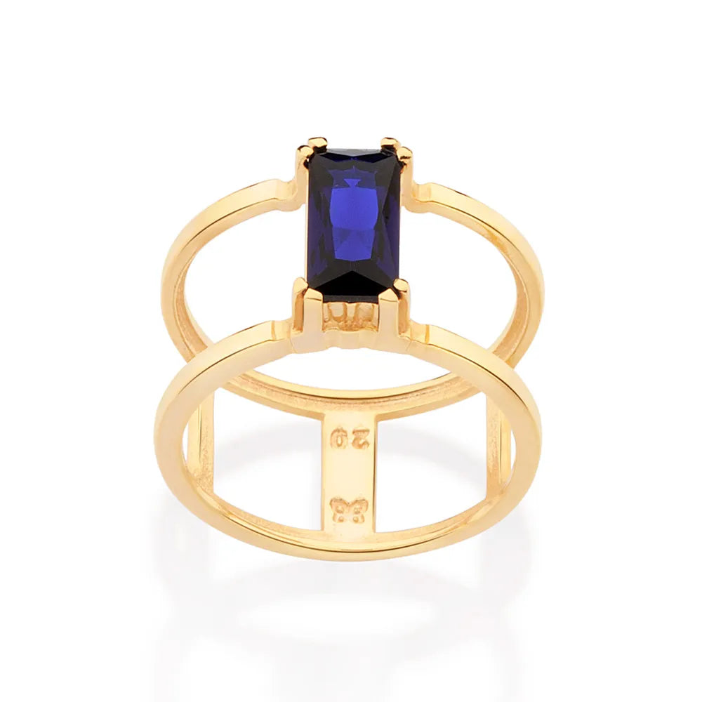 18K GOLD PLATED RING WITH CRYSTAL - 513403