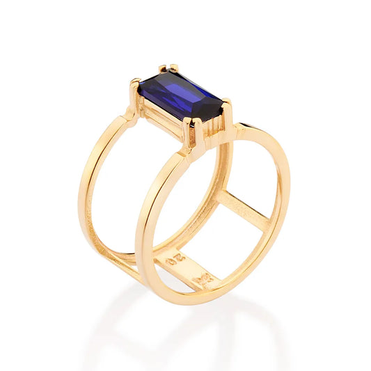 18K GOLD PLATED RING WITH CRYSTAL - 513403