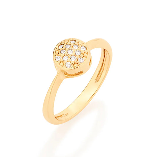 18K GOLD PLATED RING WITH ZIRCONIAS - 511384