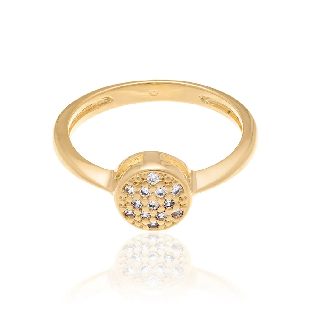 18K GOLD PLATED RING WITH ZIRCONIAS - 511384