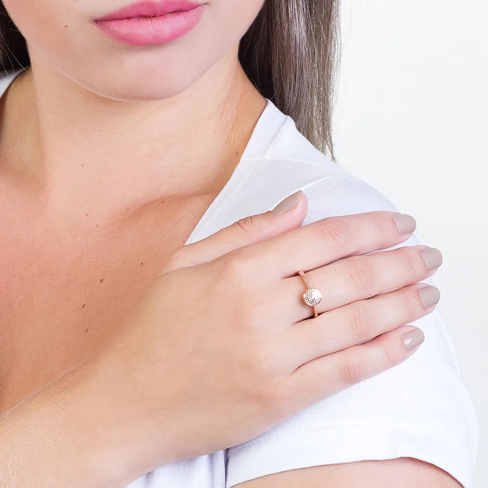 18K GOLD PLATED RING WITH ZIRCONIAS - 511384