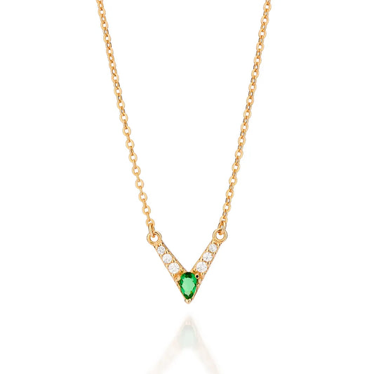 18K GOLD PLATED CHOKER WITH ZIRCONIAS AND CRYSTAL - 53252110