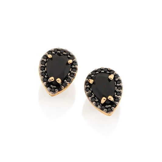 18K GOLD PLATED EARRINGS WITH CRYSTALS - 526176