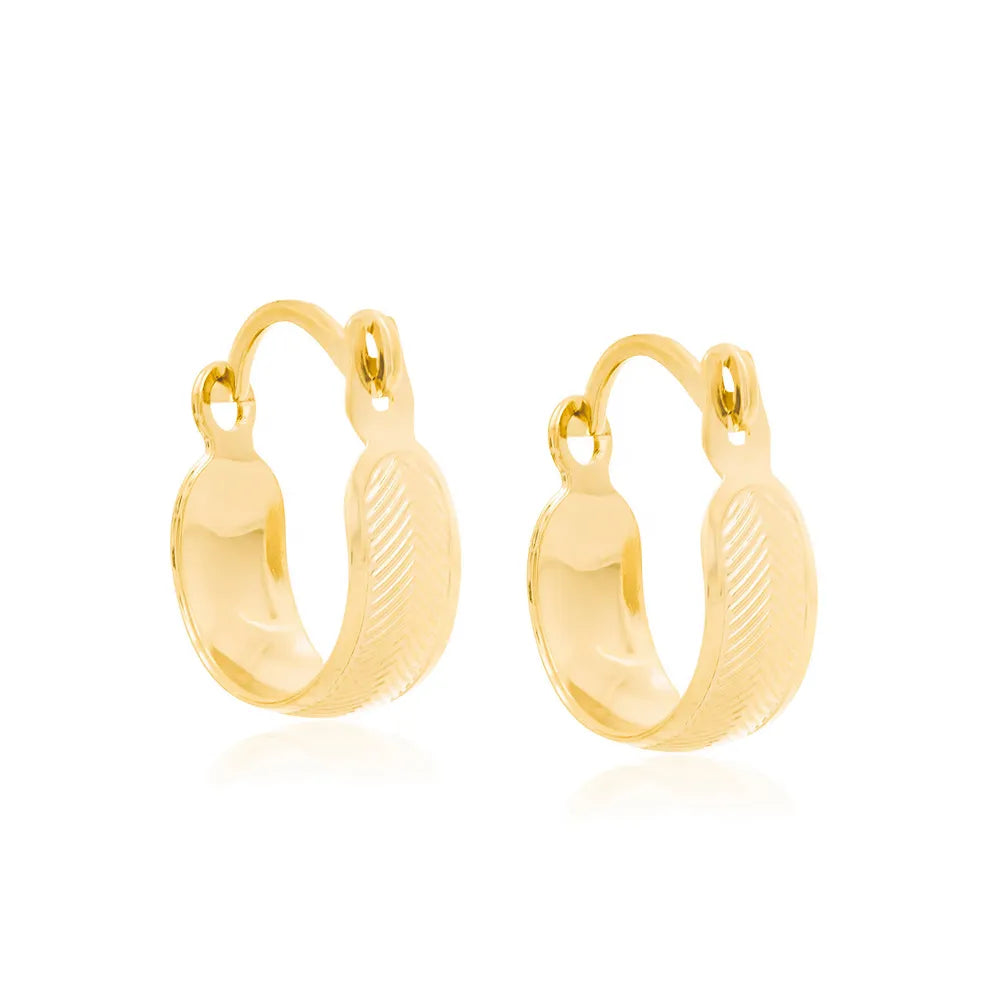 18K GOLD PLATED HOOP EARRINGS - 52403200