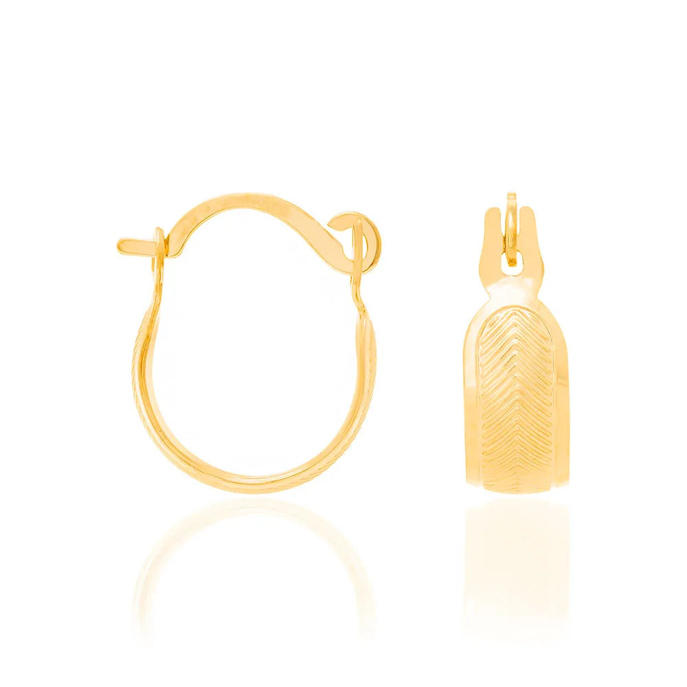 18K GOLD PLATED HOOP EARRINGS - 52403200