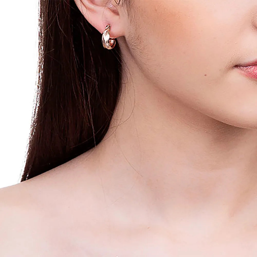 18K GOLD PLATED HOOP EARRINGS - 52403200
