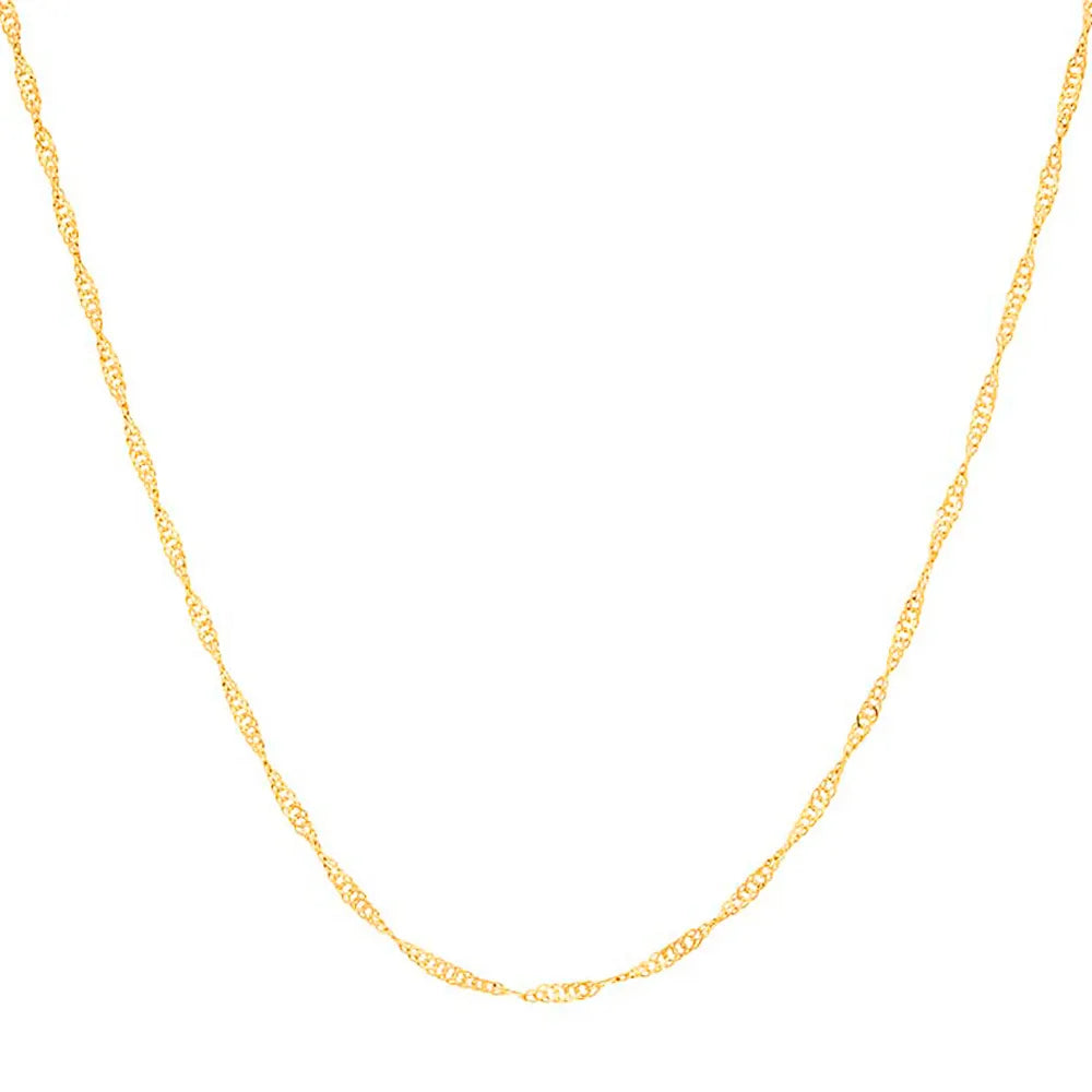 Singapore necklace, 18k gold plated - 53059100
