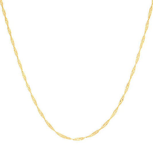 Singapore necklace, 18k gold plated - 53059100