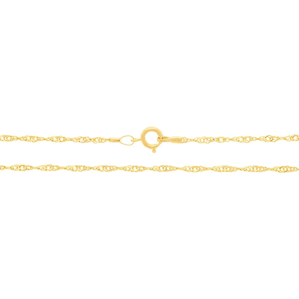 Singapore necklace, 18k gold plated - 53059100