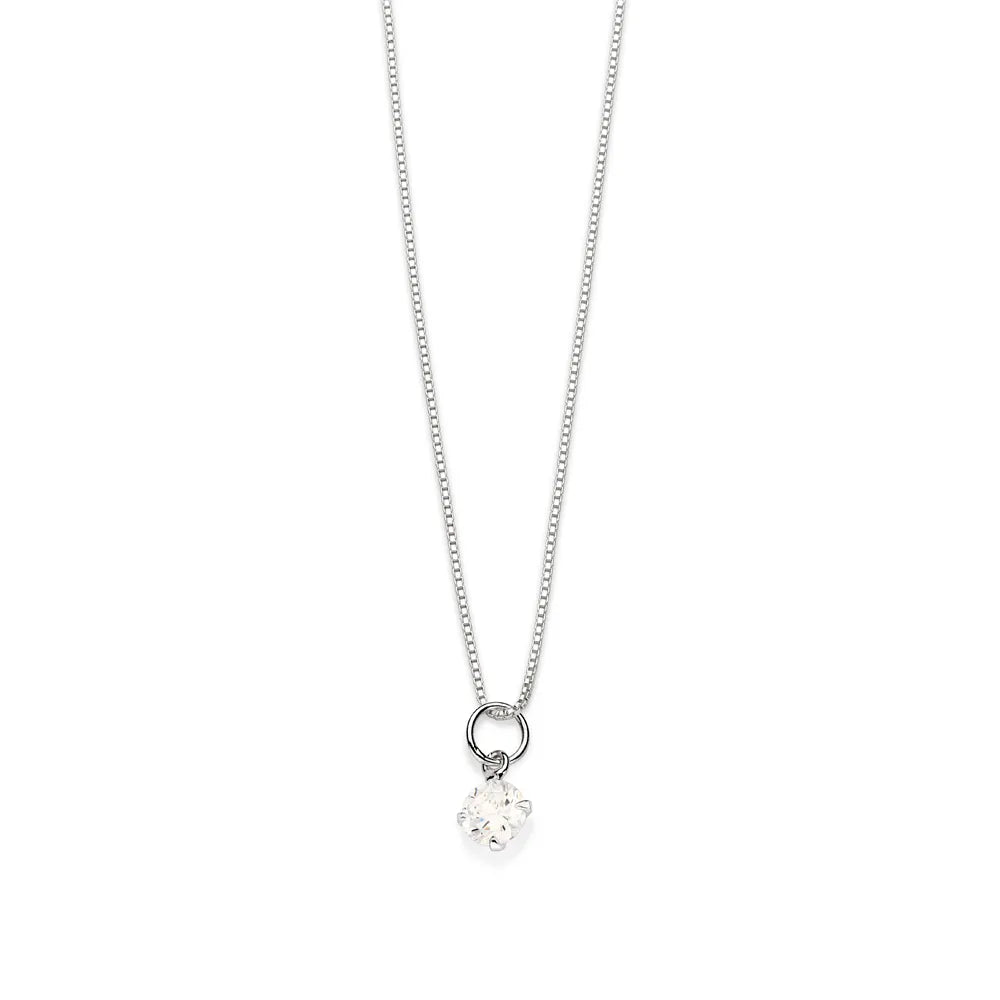 925 Sterling Silver Choker Necklace with Cubic Zirconia - 83004506