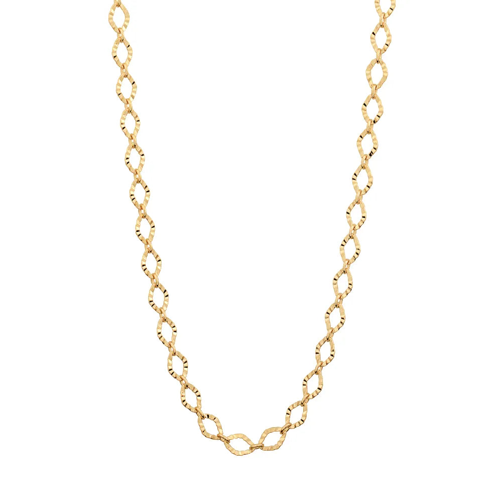 18K GOLD PLATED CHOKER WITH DIAMOND-SHAPED CHAIN - 53146800