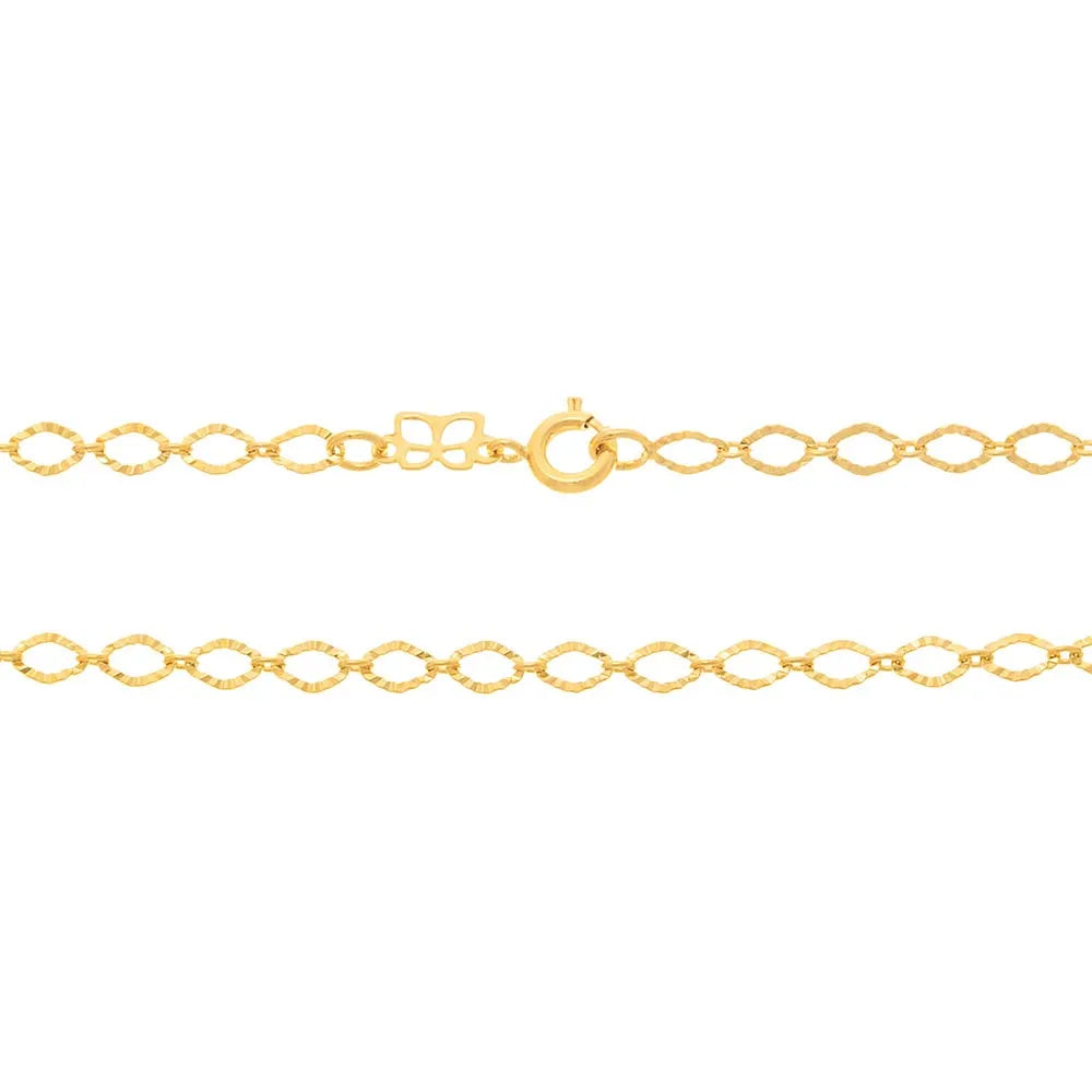18K GOLD PLATED CHOKER WITH DIAMOND-SHAPED CHAIN - 53146800