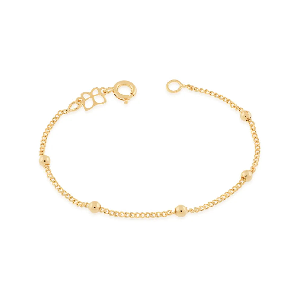Children's bracelet plated in 18k gold plated with beads - 551202