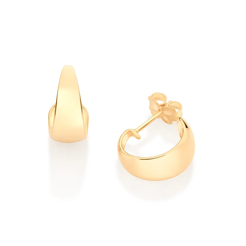 18K GOLD PLATED HALF HOOP EARRINGS - 52672600