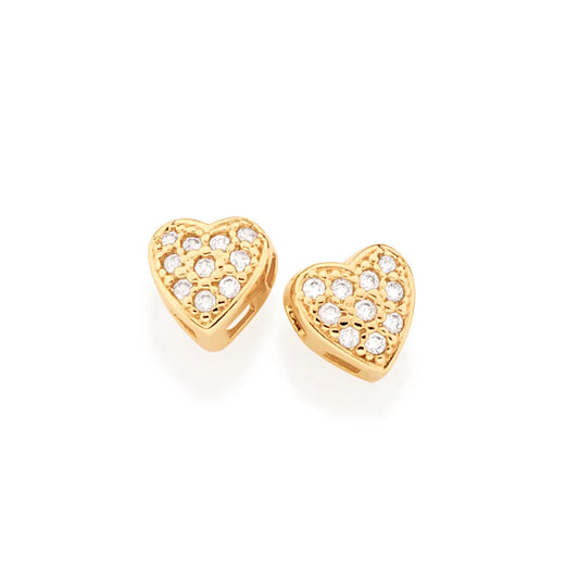 18K GOLD PLATED EARRINGS WITH ZIRCONIAS - 52405106