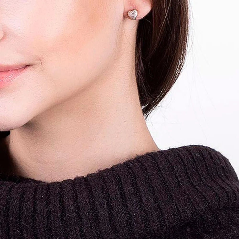 18K GOLD PLATED EARRINGS WITH ZIRCONIAS - 52405106