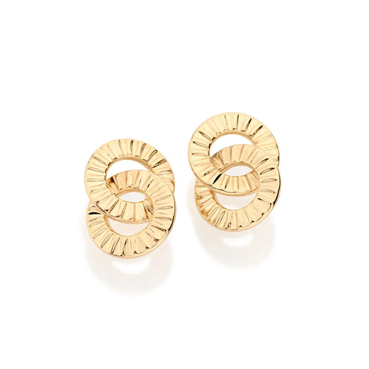BRINCO CÍRCULOS ENTRELAÇADOS BANHADO A OURO 18K - 52431000