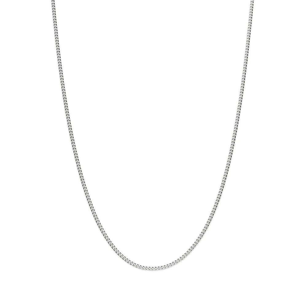 925 Sterling Silver Gourmet Link Necklace - 830054