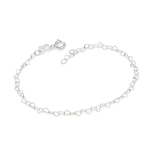 925 SOLID SILVER HEART BRACELET - 85008100
