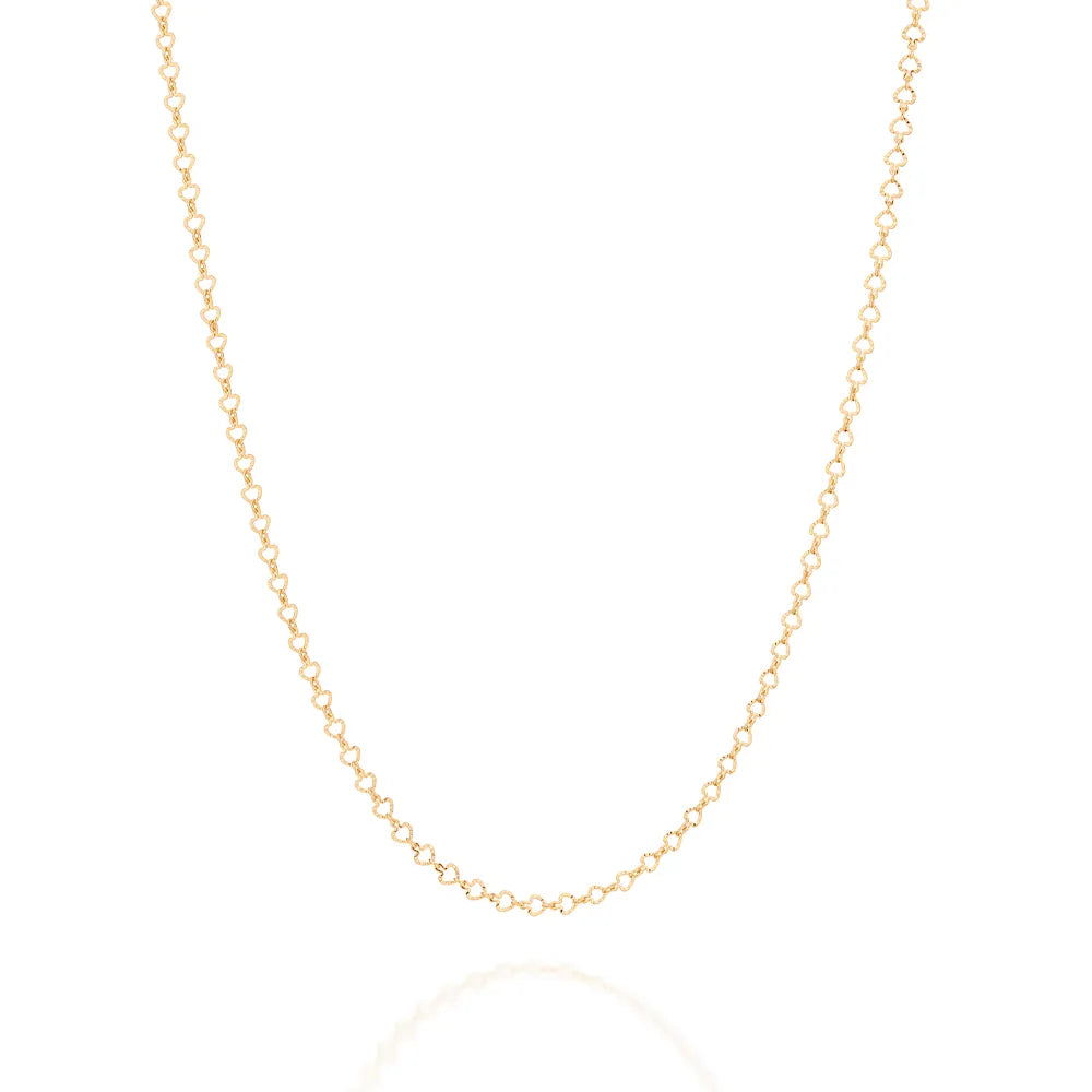 18K GOLD PLATED HEART CHOKER - 532413