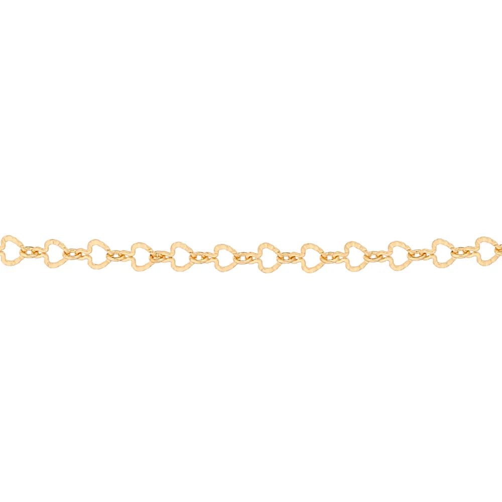 18K GOLD PLATED HEART CHOKER - 532413