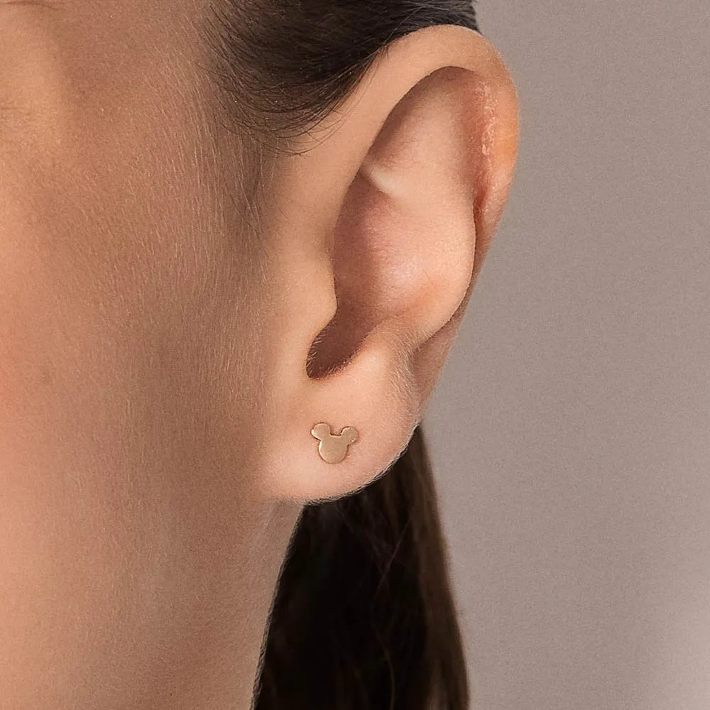 Mickey Mouse Baby Earrings, 18K Gold Plated - 52734900