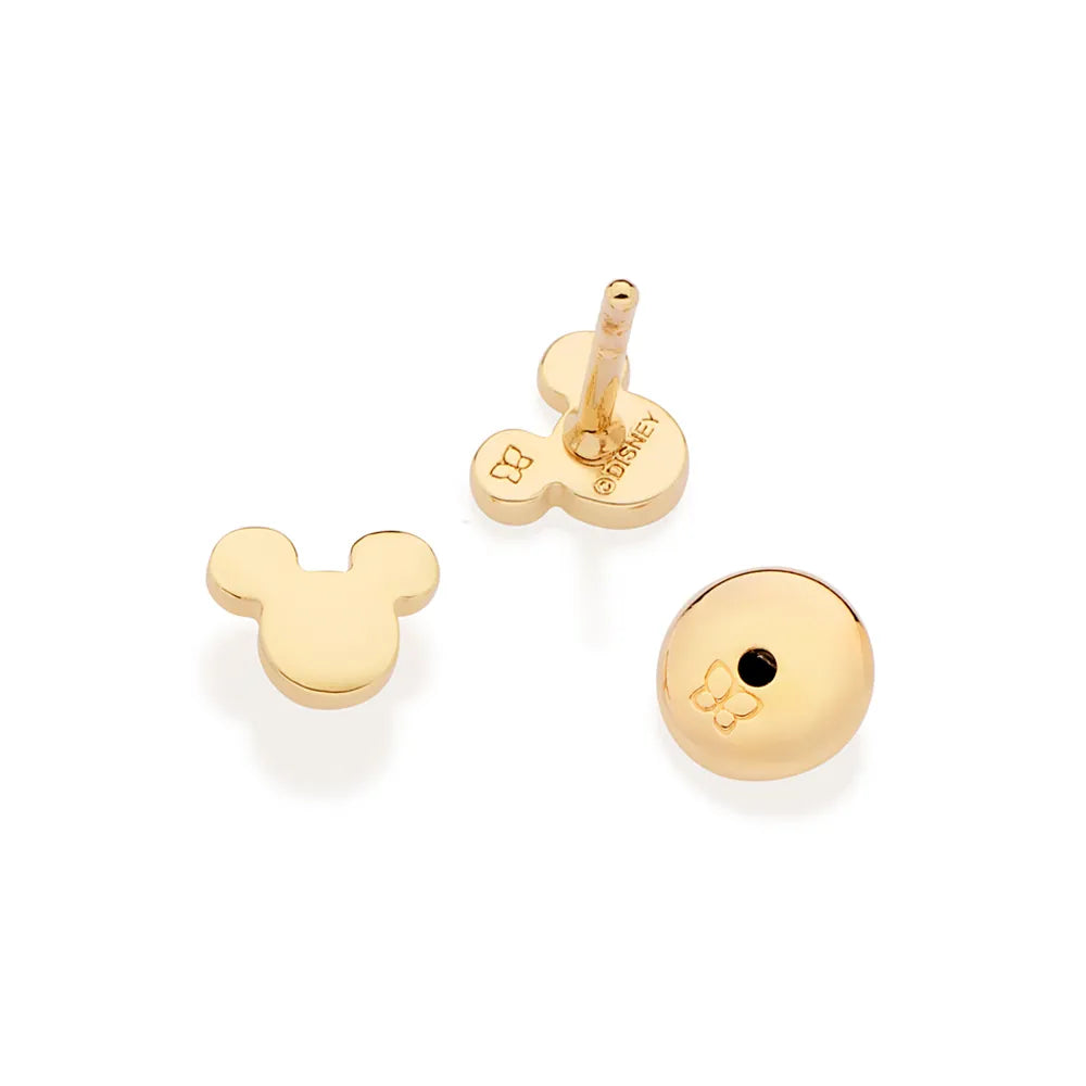 Mickey Mouse Baby Earrings, 18K Gold Plated - 52734900