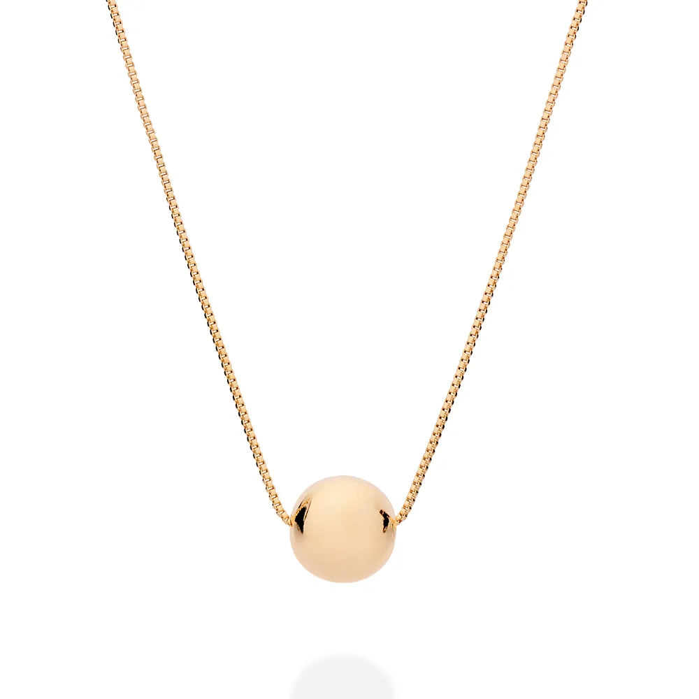 18K GOLD PLATED CHOKER WITH SPHERE PENDANT - 53254900