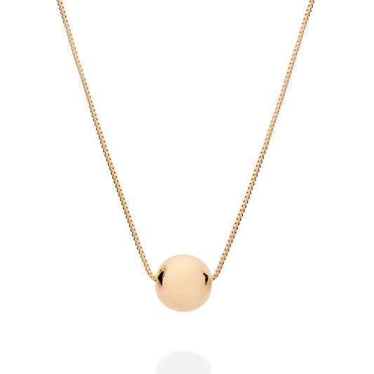 18K GOLD PLATED CHOKER WITH SPHERE PENDANT - 53254900