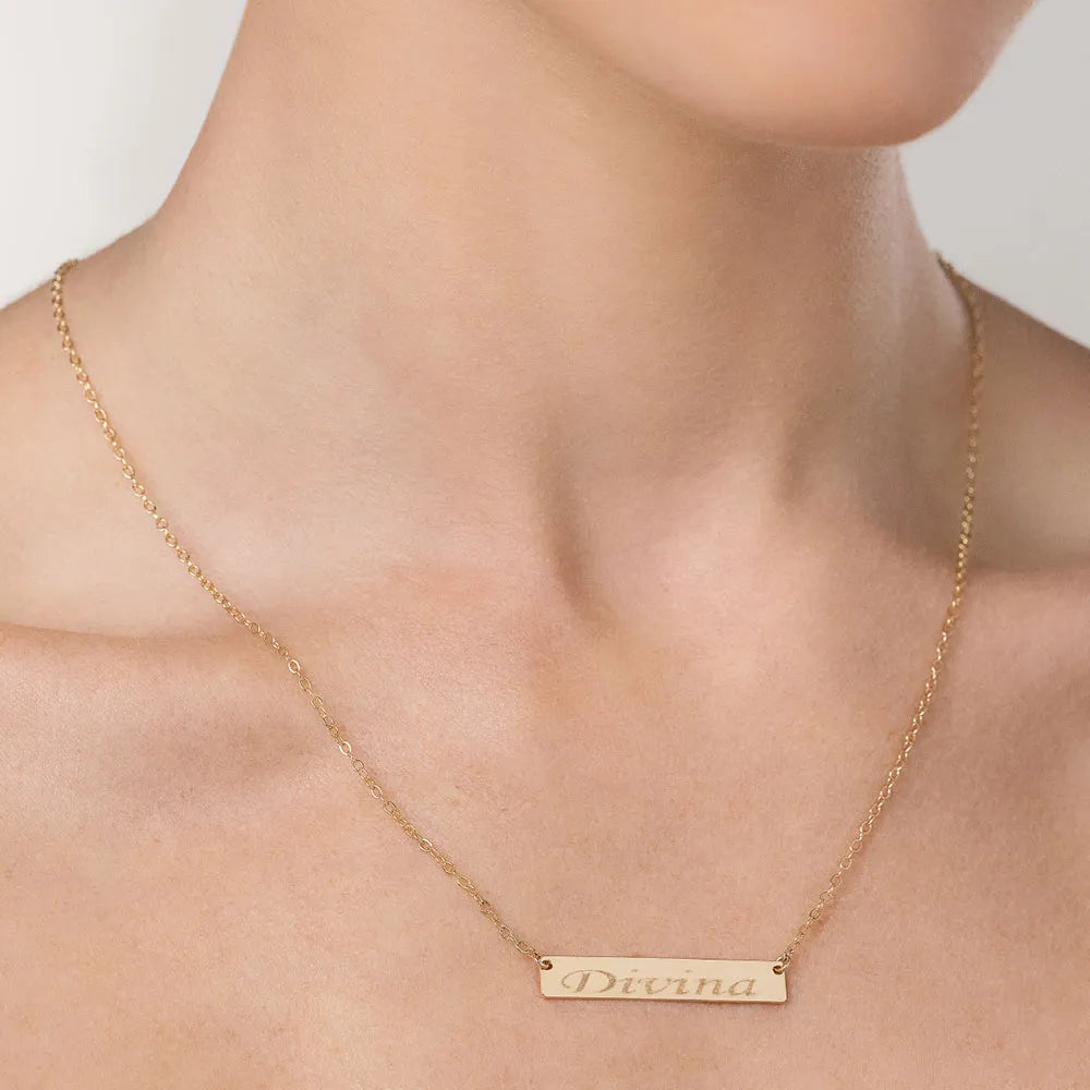 Choker with customizable pendant plate, 18K gold plated - 5326235000