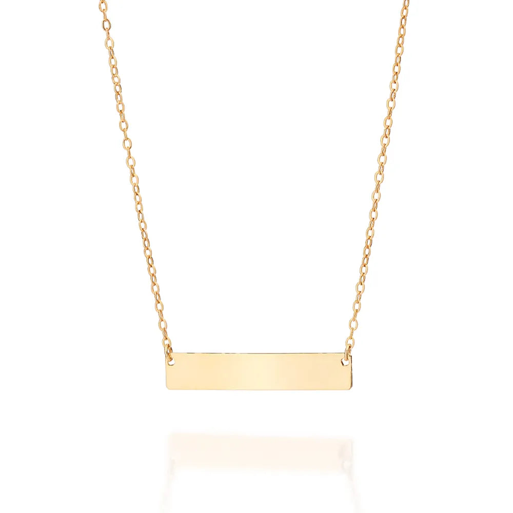 Choker with customizable pendant plate, 18K gold plated - 5326235000
