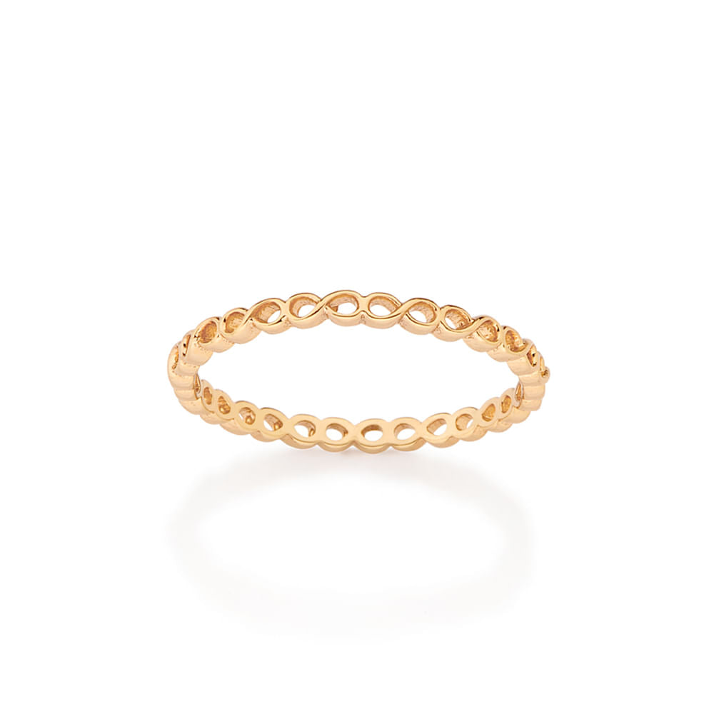 18K GOLD PLATED SKINNY INFINITY RING - 5136231400